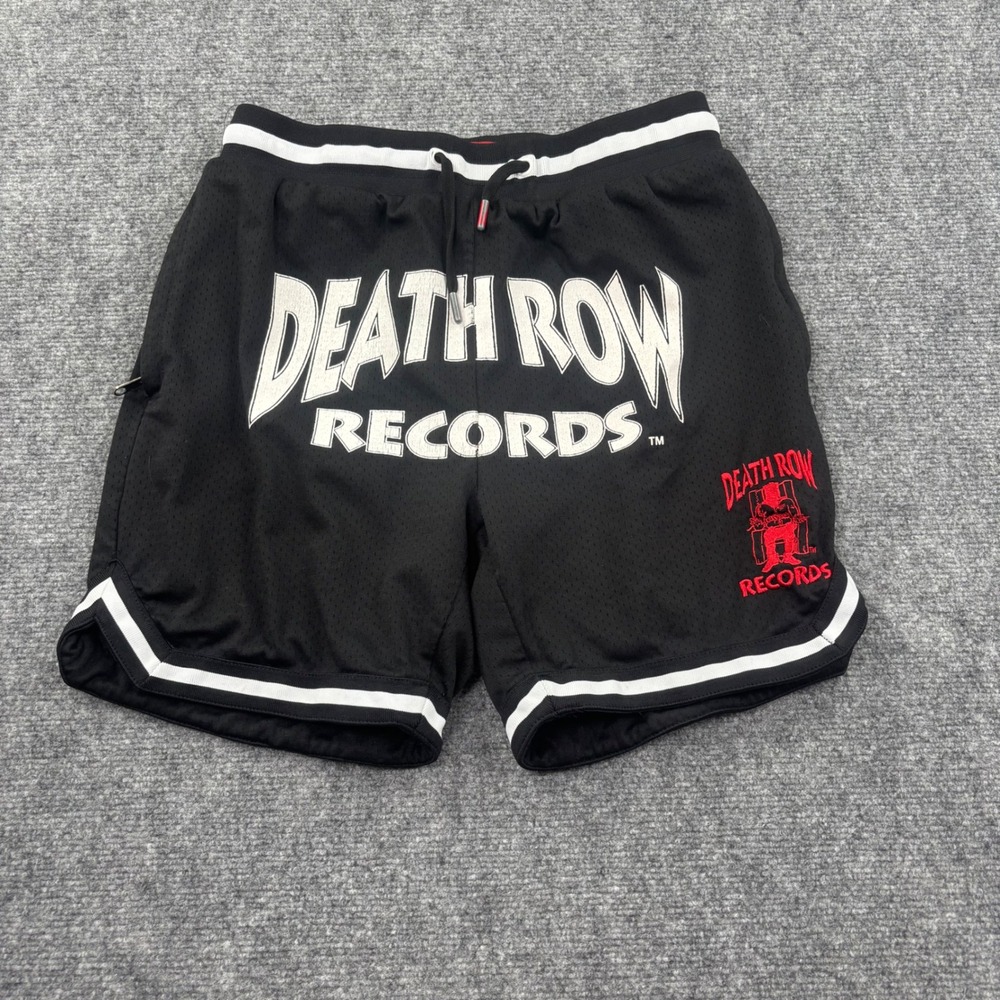Shoe Palace Death Row Records Shorts Medium Black Mesh Graphic Mens